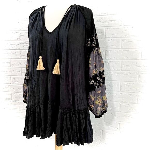 Free People Beaded Embellished Sleeve Tunic Dress Size XS - Picture 5 of 9